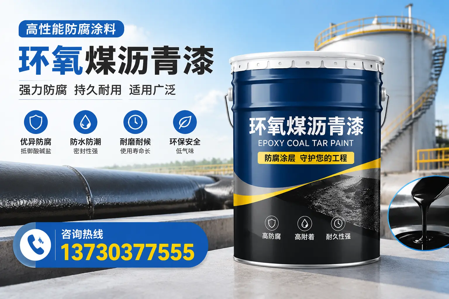 环氧煤沥青漆的耐久性分析,适合徐汇的使用场景